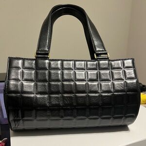 CHANEL 2001-2003 Black Lambskin Choco Bar Handbag